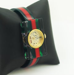 GUCCI Vintage Web Skeleton Resin Watch 143.5