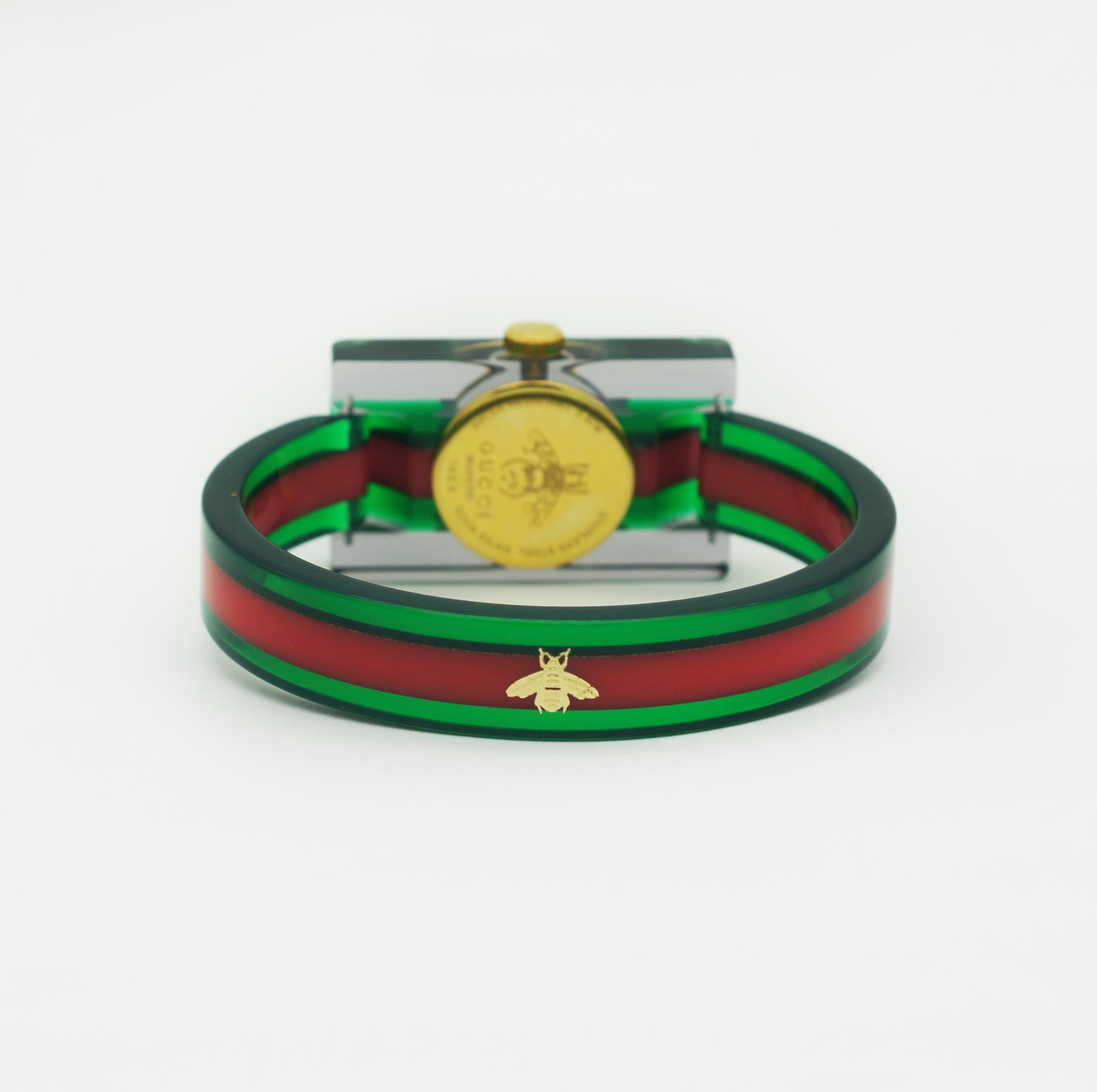 Women's GUCCI Vintage Web Skeleton Resin Watch 143.5 For Sale