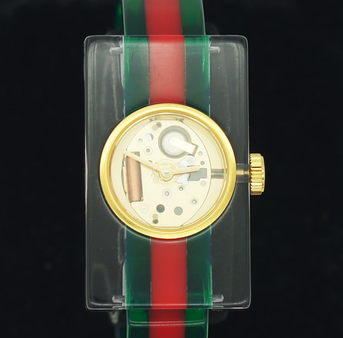 GUCCI Vintage Web Skeleton Resin Watch 143.5 For Sale 1