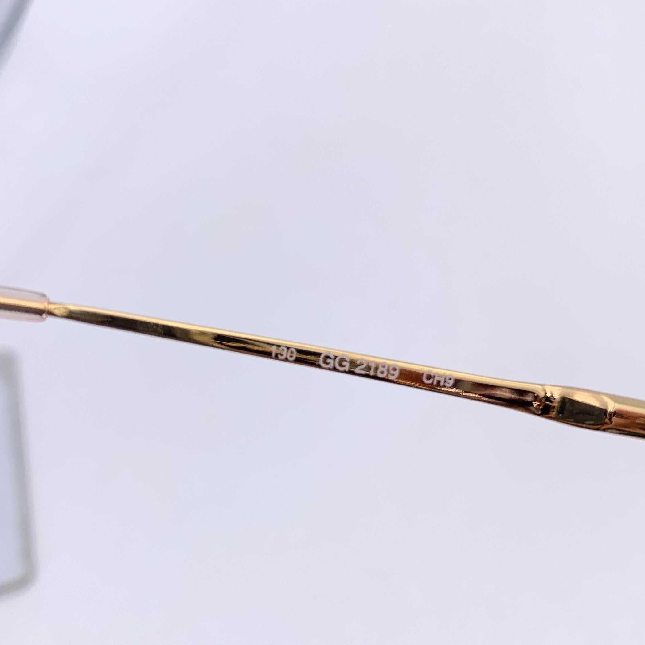 Gucci Vintage White and Brown Gradient Sunglasses GG 2189 130mm In Excellent Condition For Sale In Rome, Rome