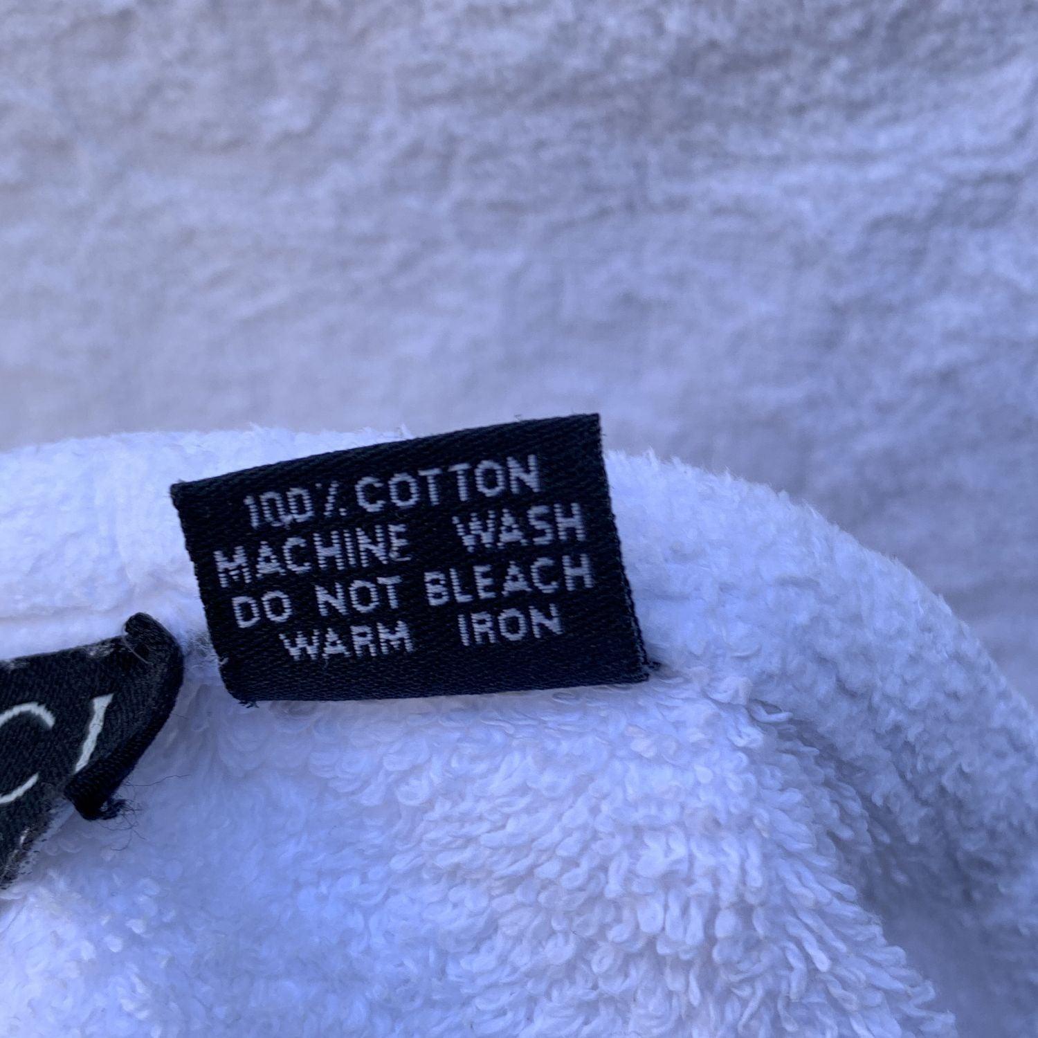 Gucci Vintage White Cotton Monogram Pool Beach Towel 2