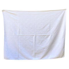 Gucci - Serviette de plage de plage vintage en coton blanc avec monogramme