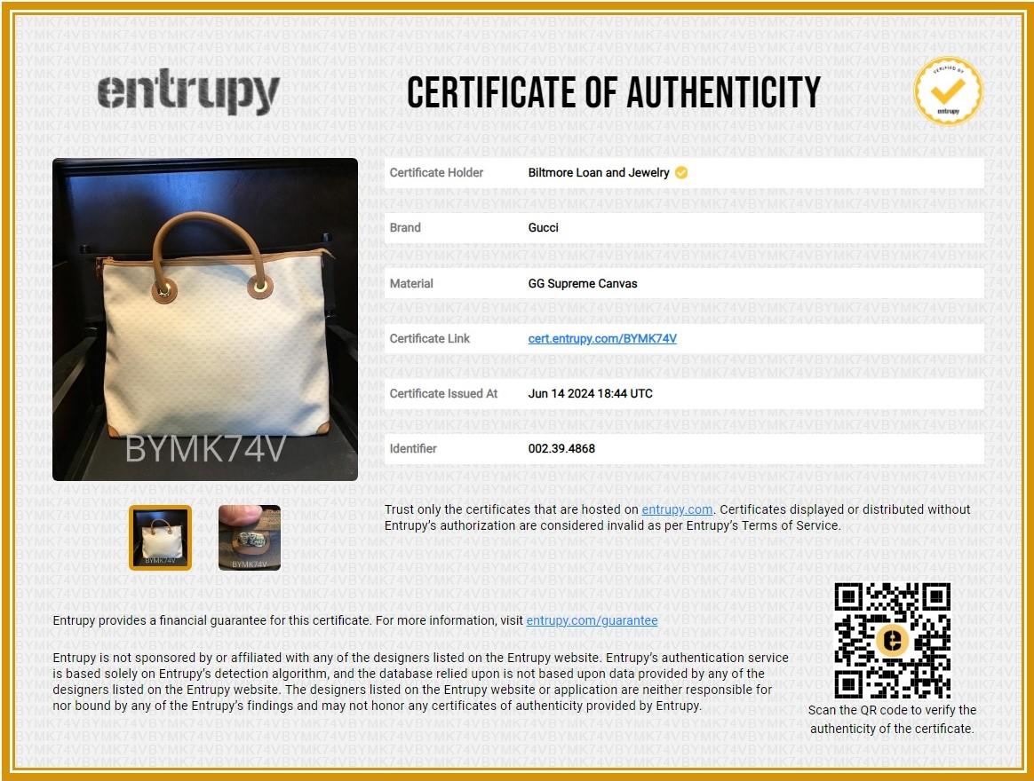 Gucci Vintage White Micro GG Tote 6