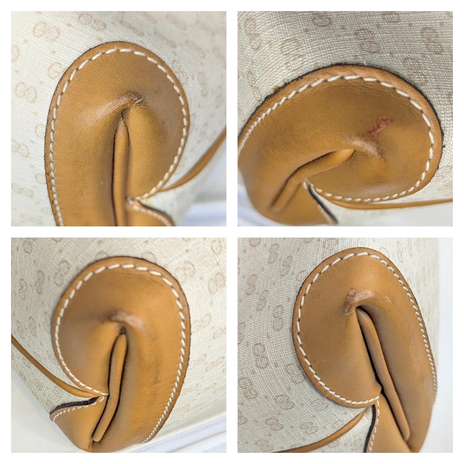 Gucci Vintage White Micro GG Tote 4