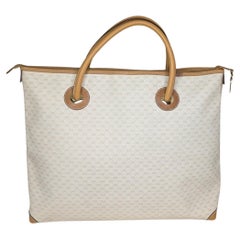 Gucci Vintage White Micro GG Tote