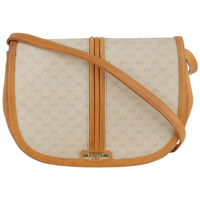 Vintage Gucci Monogram Canvas Crossbody Bags For Sale