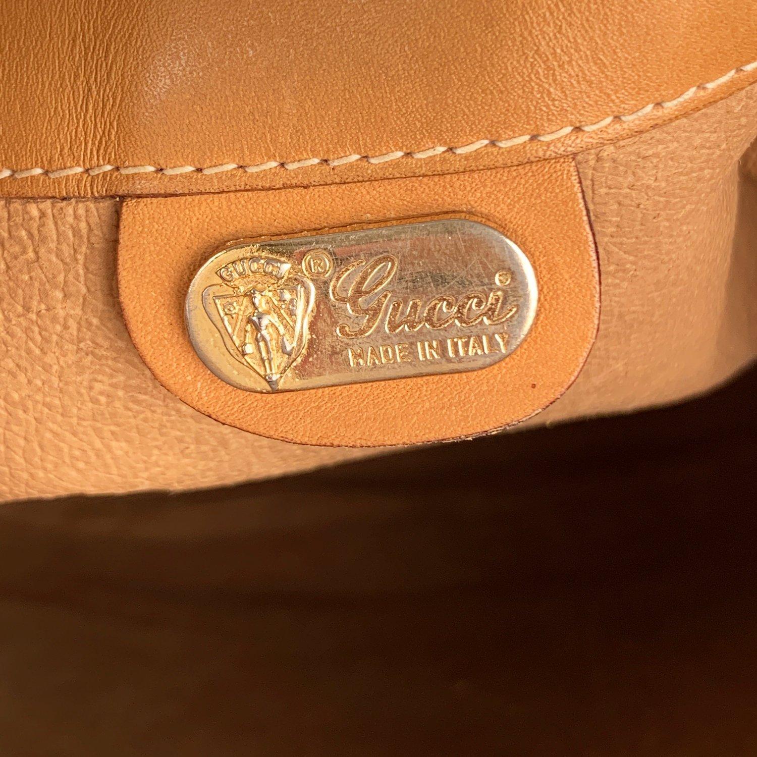 Gucci Vintage Weiß Monogramm Canvas Drawstring Bucket Bag 4