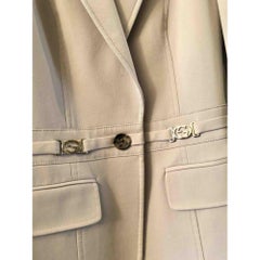 Gucci Vintage Wool Skirt Suit in Beige