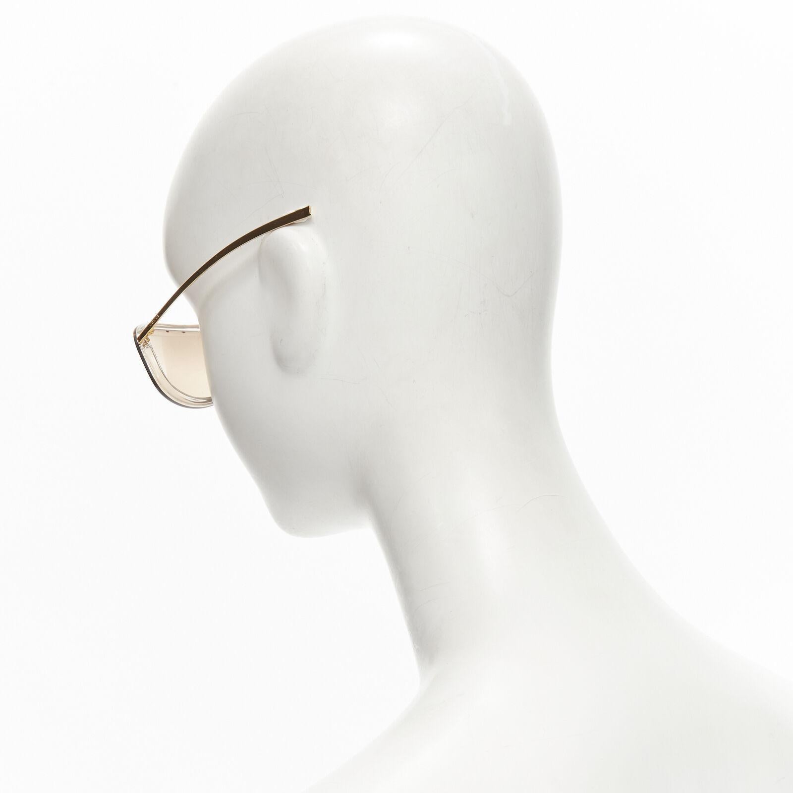GUCCI - Lunettes de soleil vintage Y2K GG2517/S AU3 avec logo GG et lunette marron cloutée Pour femmes en vente