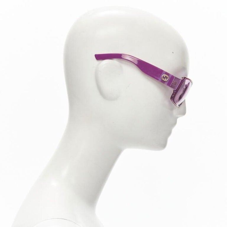 GUCCI Vintage Y2K GG2563/S PR3 pink square shield GG logo  display picture 2