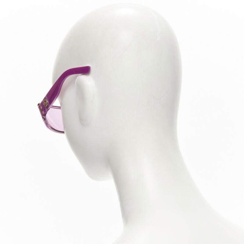 Women's GUCCI Vintage Y2K GG2563/S PR3 pink square shield GG logo webbing sunglasses For Sale