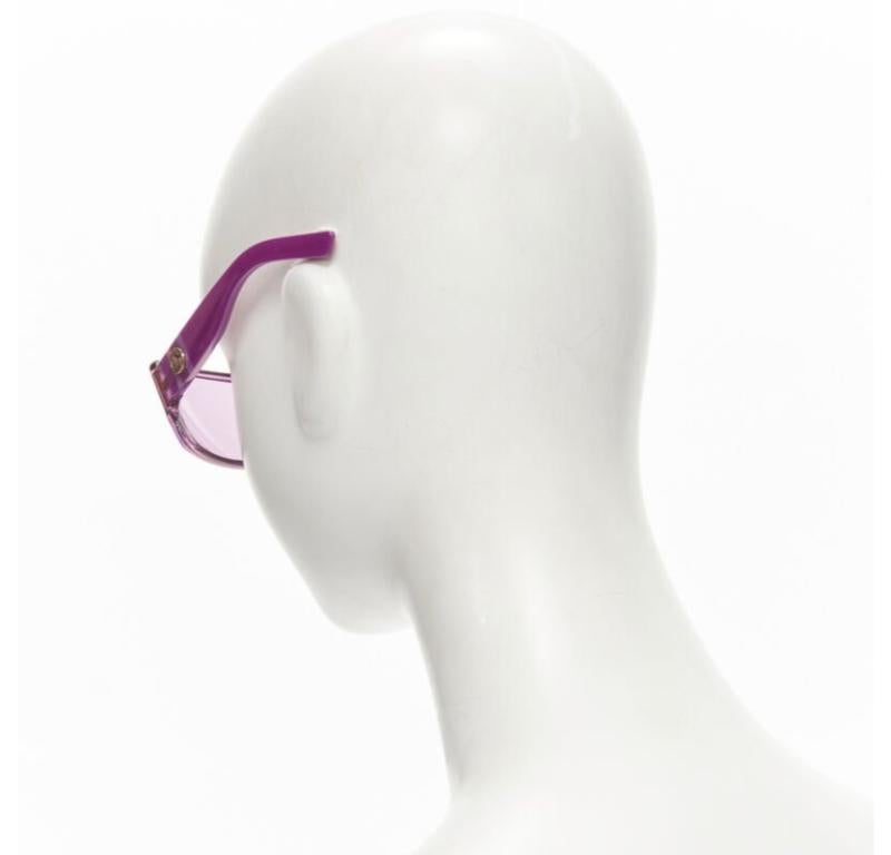 GUCCI Vintage Y2K GG2563/S PR3 pink square shield GG logo webbing sunglasses 1