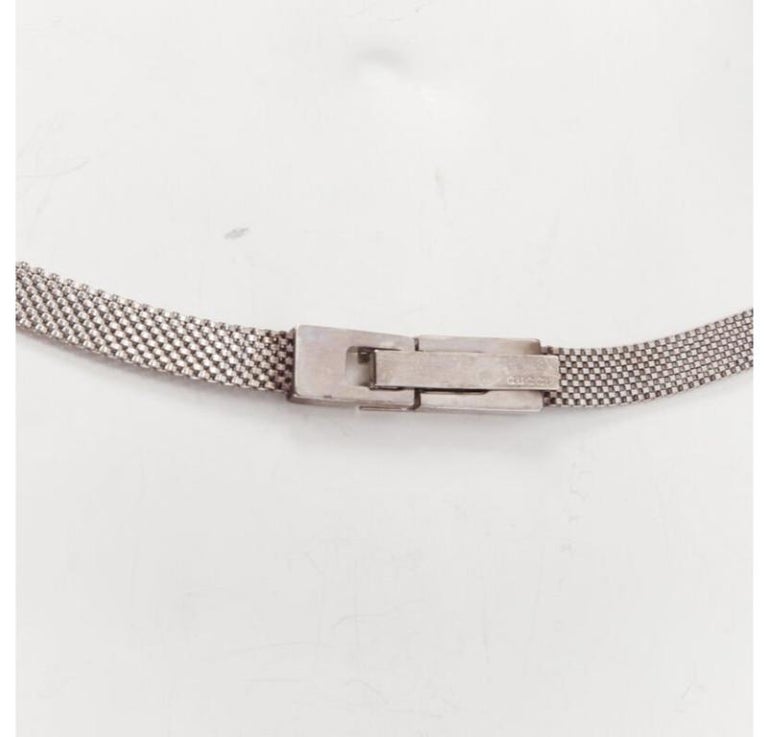 GUCCI Vintage Y2K silver tone interlocking GG logo buckle  display picture 1