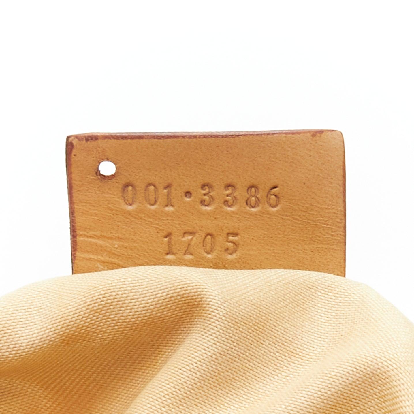 GUCCI Vintage yellow GG monogram canvas small hobo shoulder bag For Sale 7