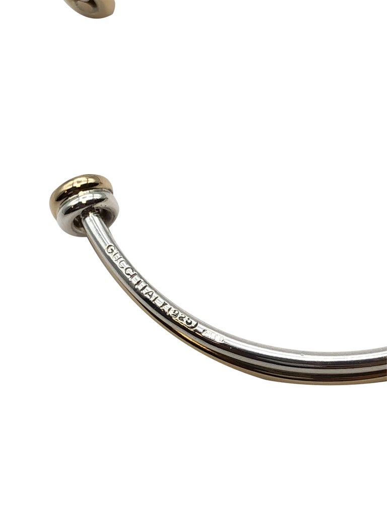 Gucci Vintage Yellow Gold and 925 Silver Knot Bracelet at 1stDibs gucci knot bracelet