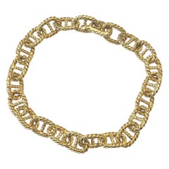 Gucci Retro Yellow Gold Nautical Link Bracelet