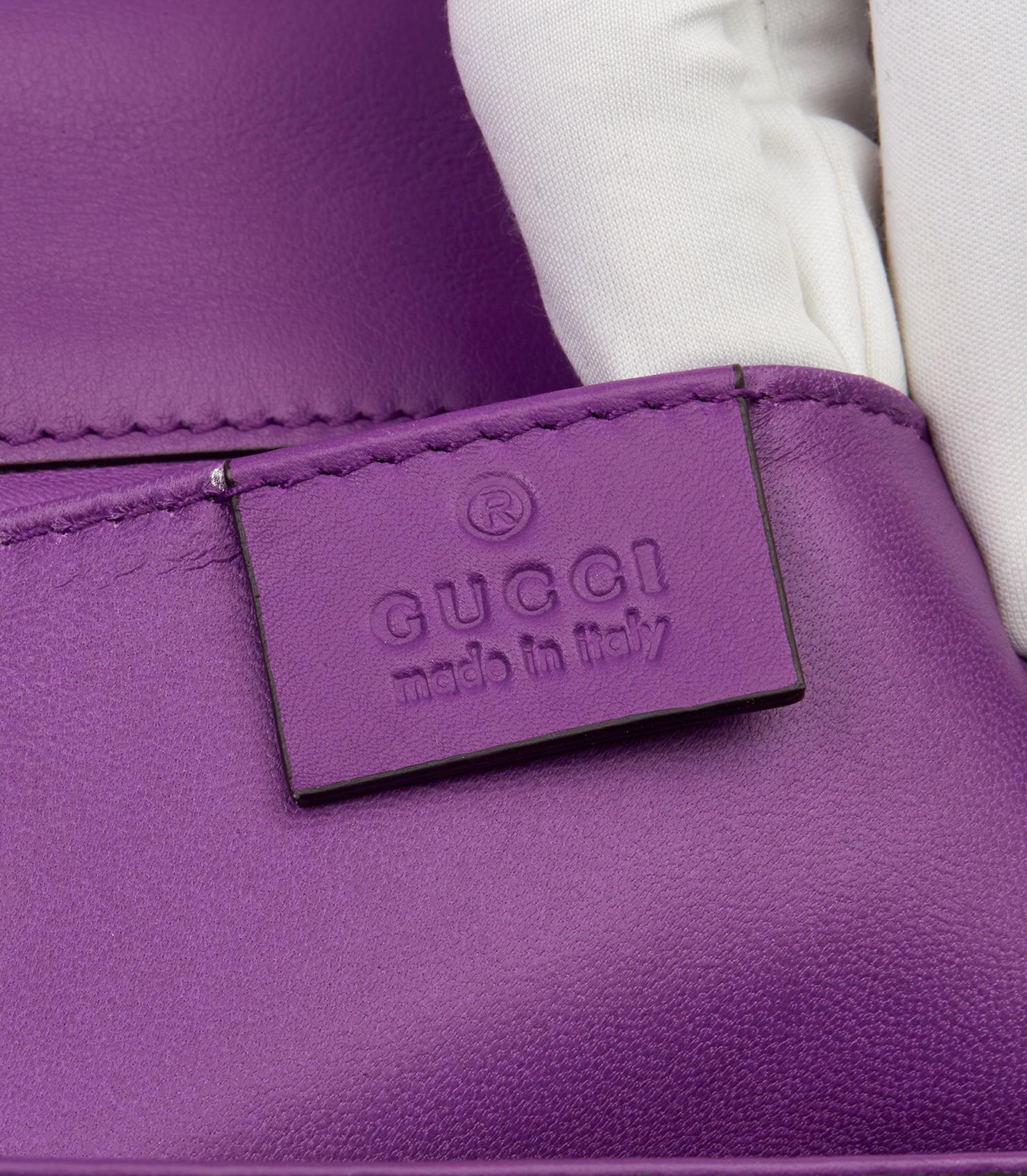 Gucci Violet Cyclamen Matte Alligator Leather Small Padlock Shoulder Bag 3