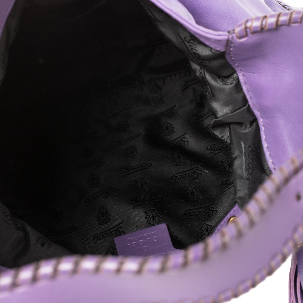 Gucci Violet Leather New Jackie Hobo 2