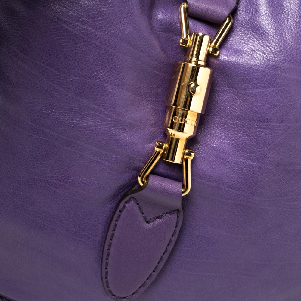 Gucci Violet Leather New Jackie Hobo 4
