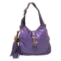 Gucci Violet Leather New Jackie Hobo