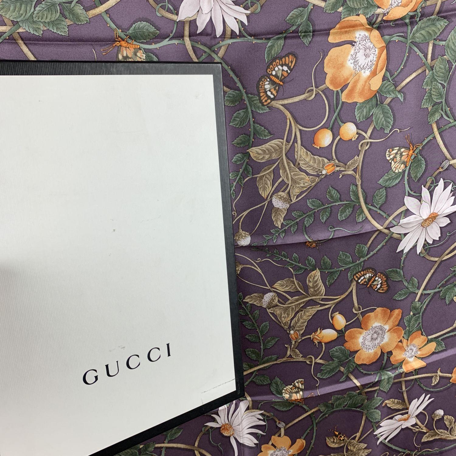 Gucci silk twill scarf Flower Webby with multicolor garden floral print. Purple color. Composition: 100% Silk. Measurements: 35.5 x 35.5 inches - 90 x 90 cm. Made in Italy

Details

MATERIAL: Silk

COLOR: Purple

MODEL: Flower Webby Scarf

GENDER:
