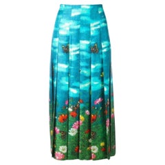 Gucci Vita Garden Plissee-Rock aus Seide  IT 36 US 0
