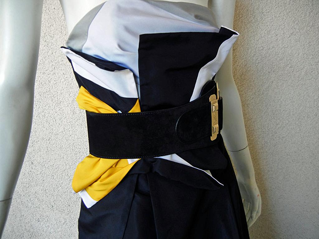 Gucci Vogue Cover Featured Origami Dress Gown with Horsebit Belt     New  In New Condition For Sale In Los Angeles, CA