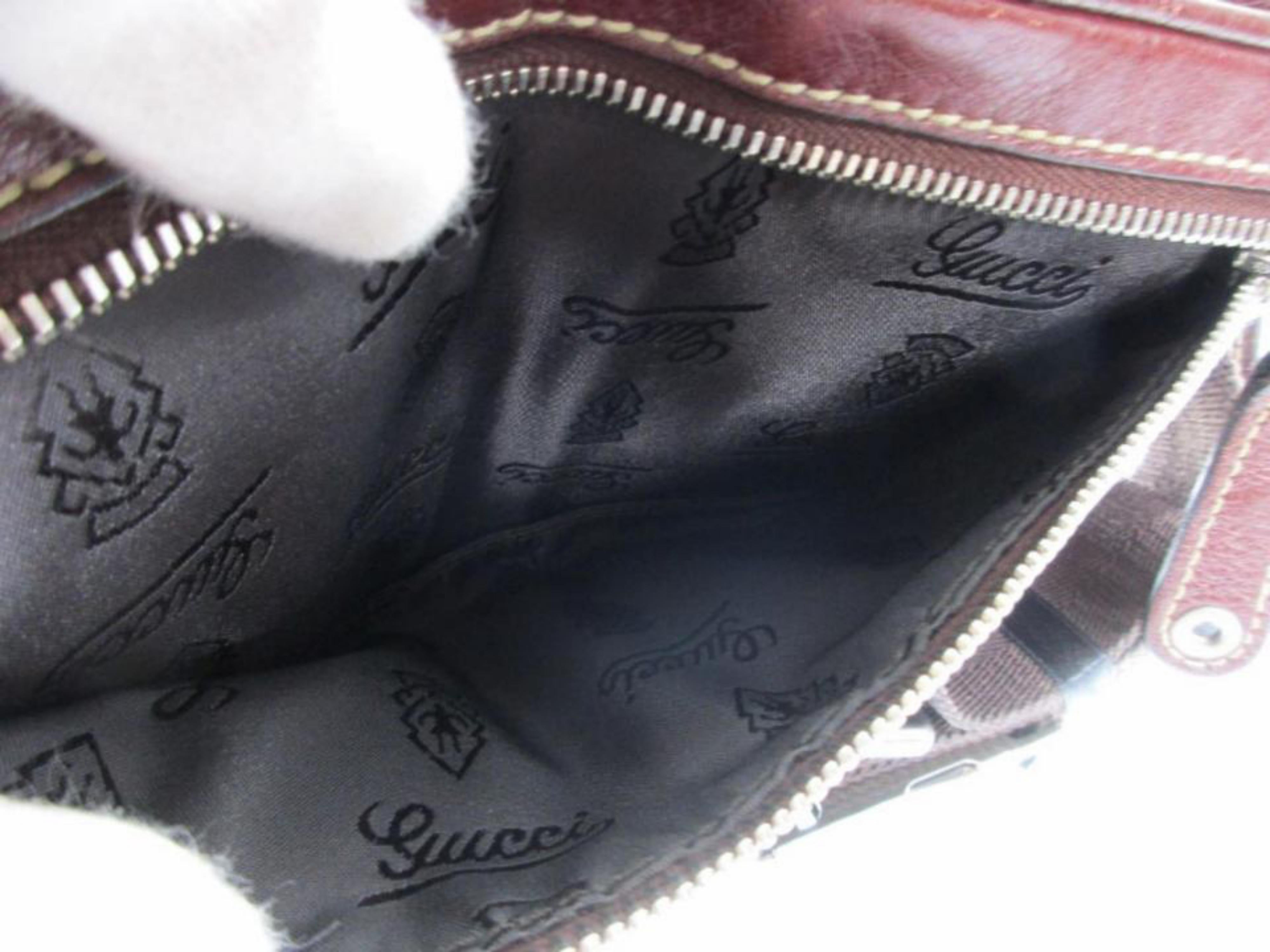 Women's Gucci Waist Belt Pouch 228311 Bordeaux Leather Cross Body Bag For Sale