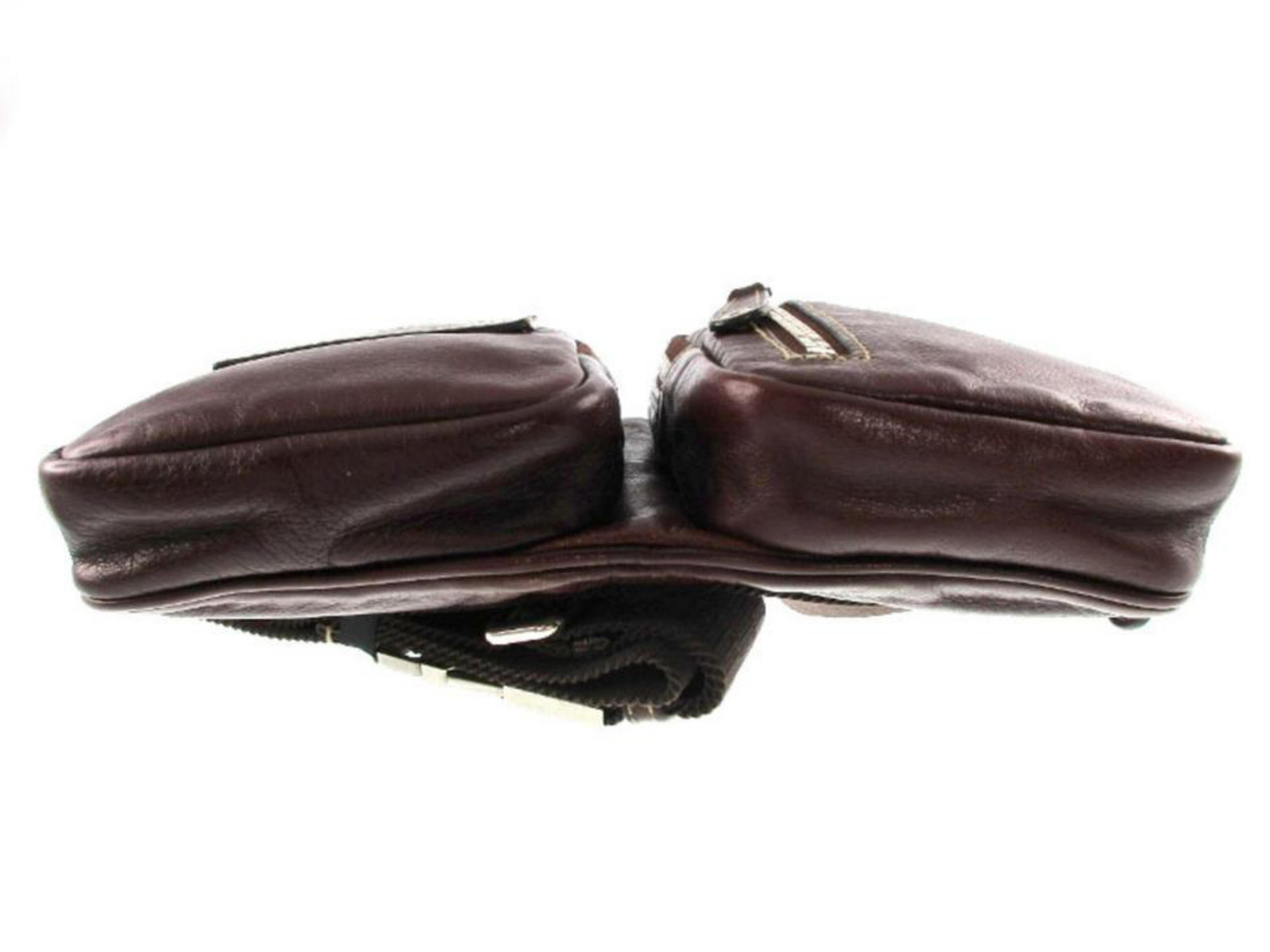 Gucci Waist Belt Pouch 228311 Bordeaux Leather Cross Body Bag For Sale 2