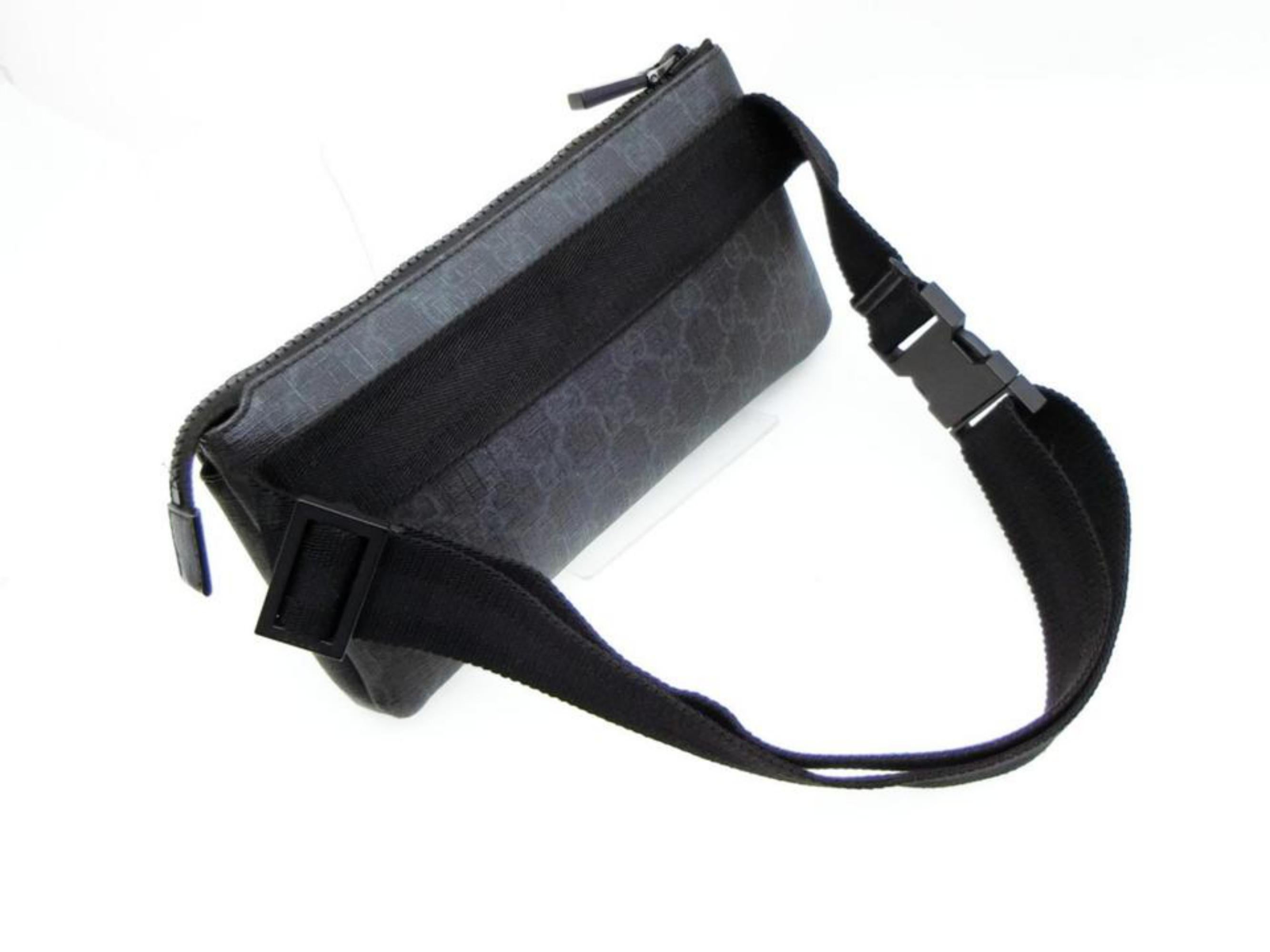 Gucci Waist Supreme Gg Belt Pouch Fanny Pack 233640 Black Leather Shoulder Bag For Sale 1