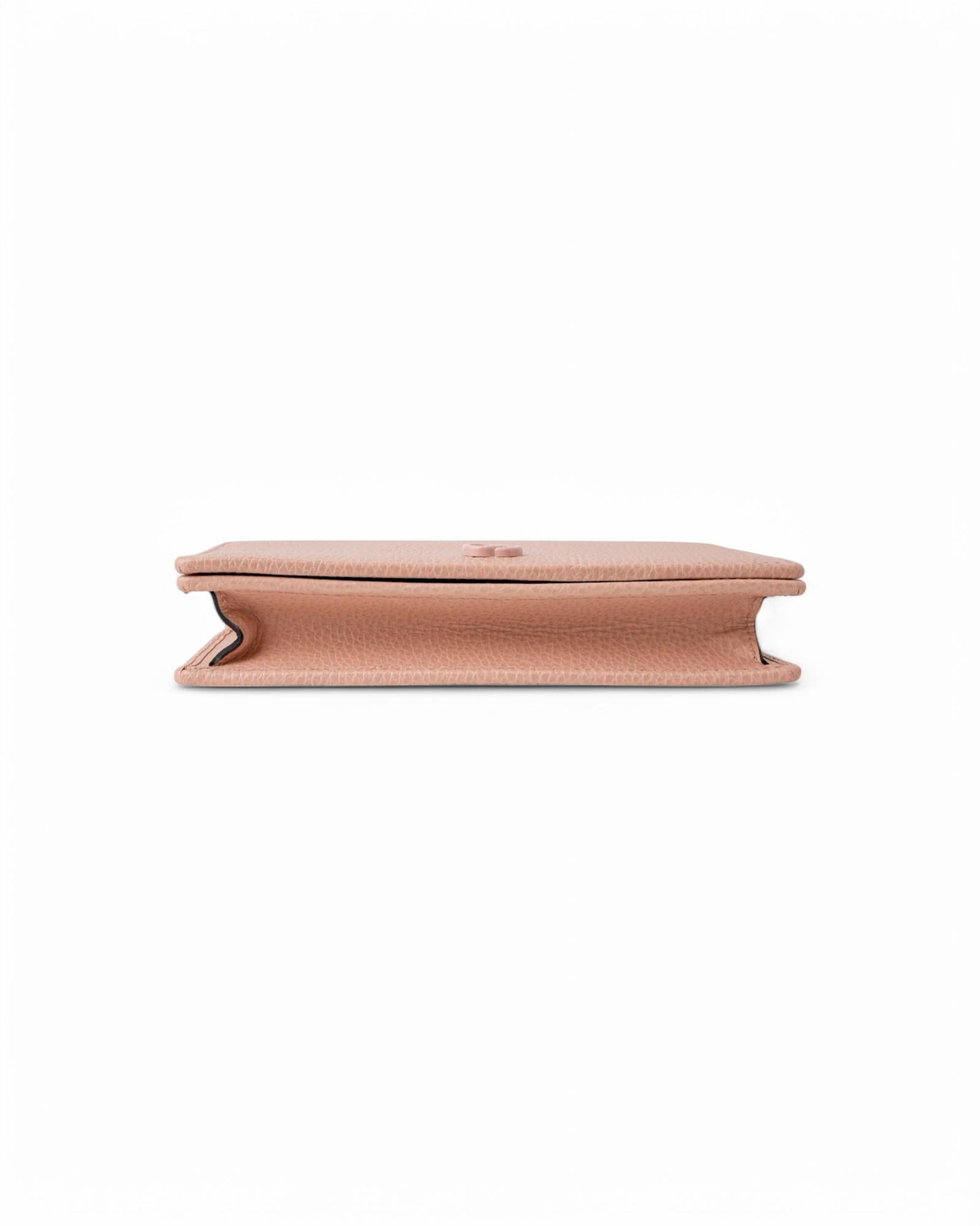 Gucci Wallet On Chain GG Marmont Pink For Sale 5