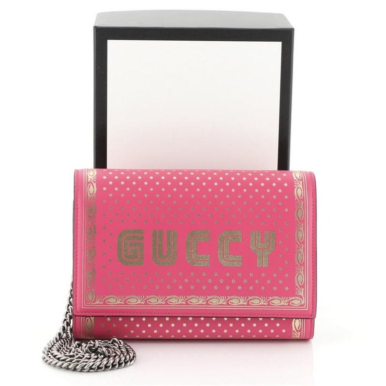 gucci wallet on chain pink