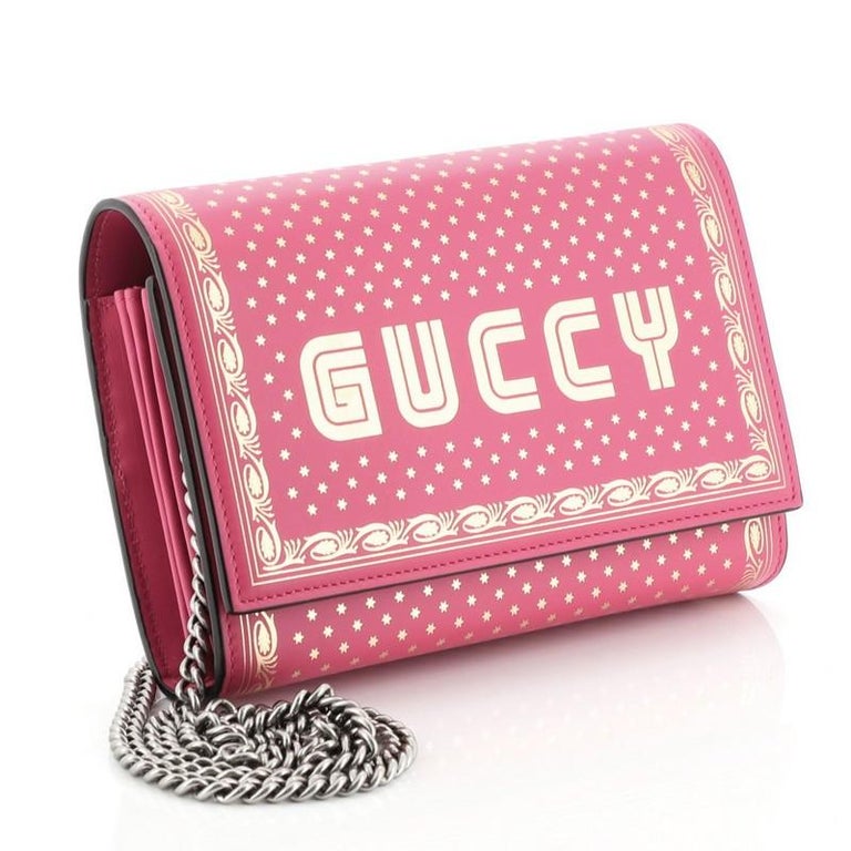 gucci wallet on chain pink