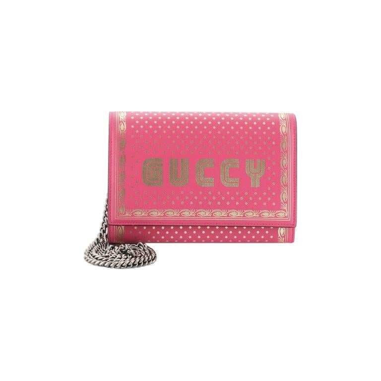Gucci Wallet On Chain Limited Edition Printed Leather