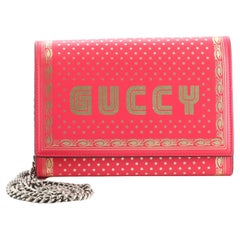 Gucci Wallet on Chain Limited Edition Printed Leather