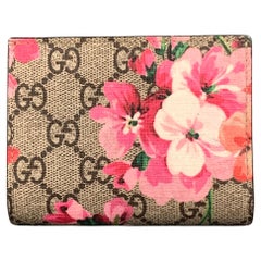 Portafoglio GUCCI Rosa Marrone Floreale in Tela Coates