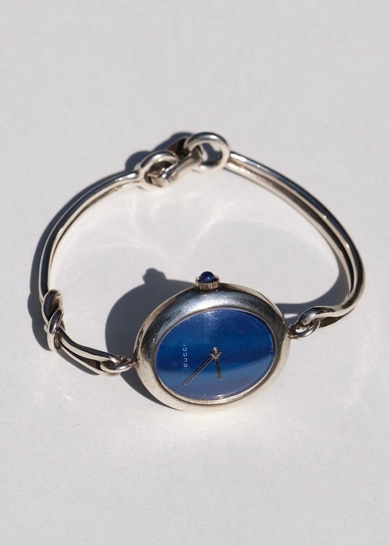 Gucci Watch Bracelet Sterling Silver Bracelet Knot 1970 display picture 1