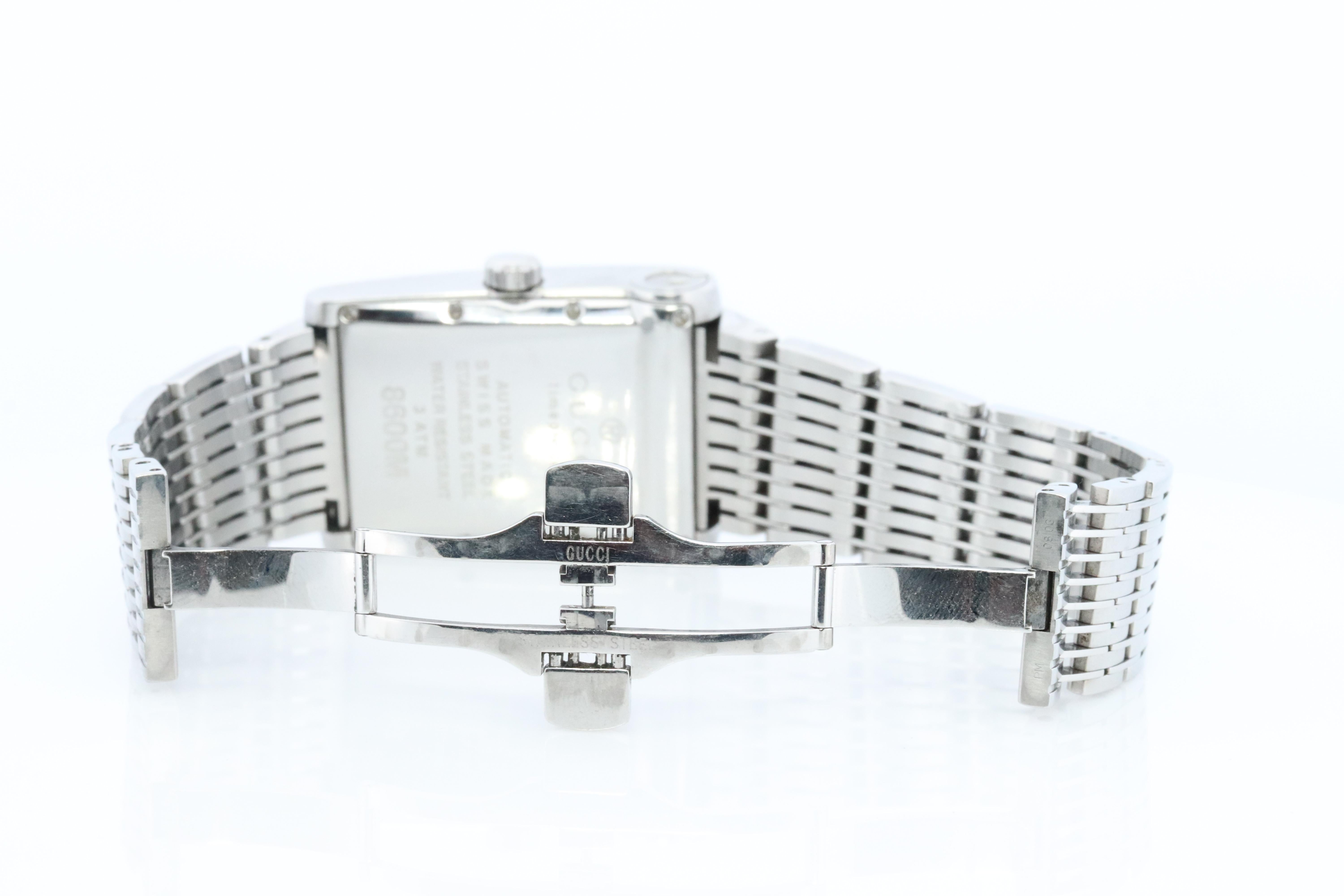 Gucci Watch. Gucci G Metro. Gucci 8600M Automatic Mens Large Tank wrist Watch For Sale 1
