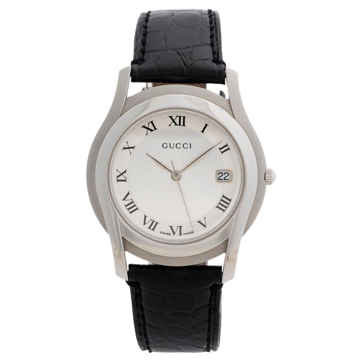 Reloj Gucci Ref 5500M, caja de acero inoxidable de 34 mm, año c2000