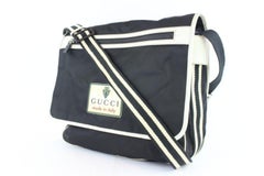 Gucci Web 30gz1126 Black Nylon Messenger Bag