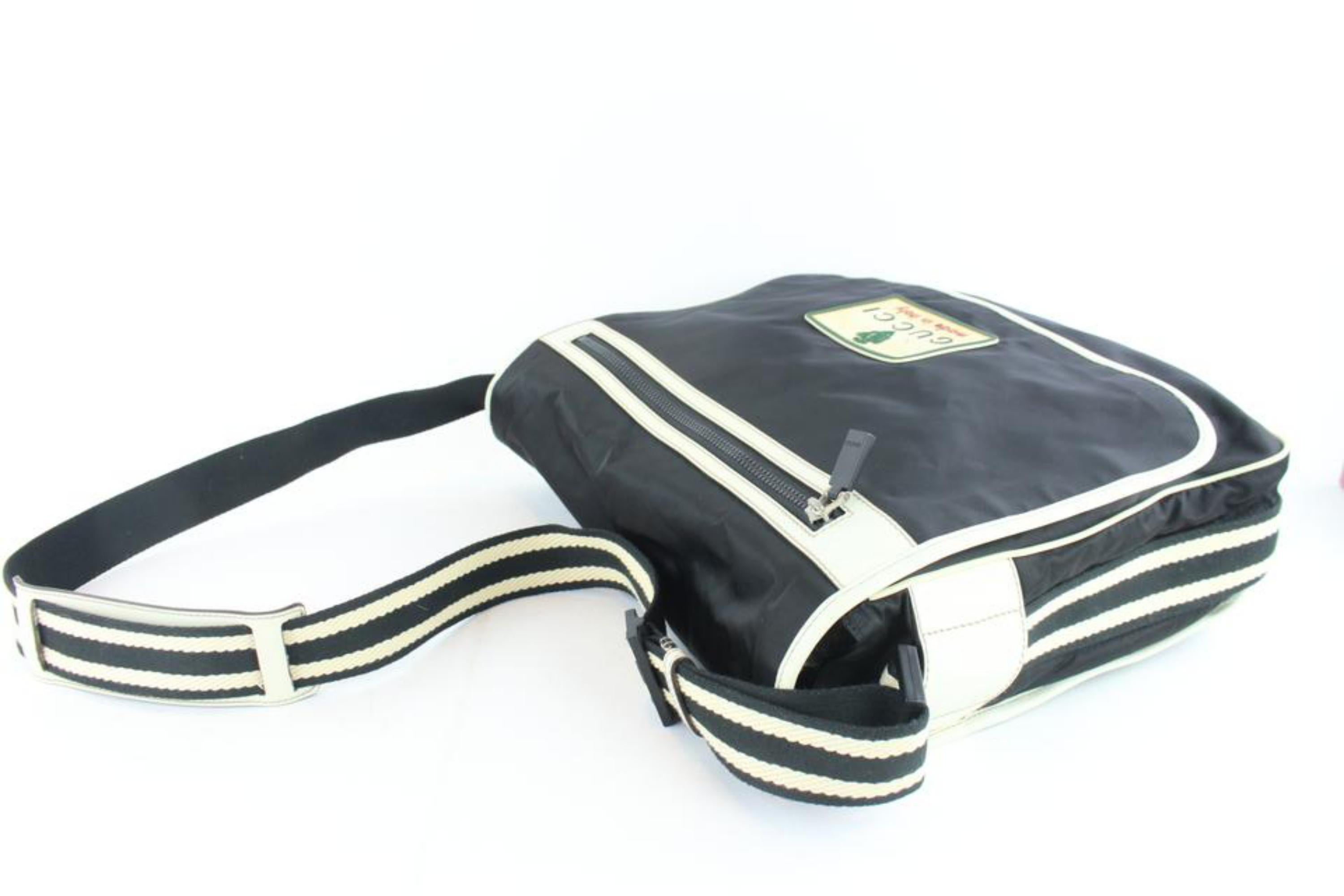 Gucci Web 30gz1126 Black Nylon Messenger Bag For Sale 3