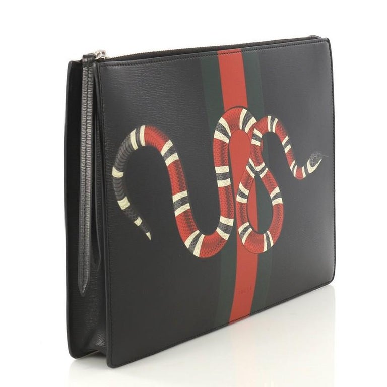 Gucci and Snake Messenger Bag Printed Leather Large at 1stDibs | gucci snake snake messenger bag, gucci snake bag