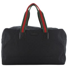 Gucci Web Carry On Duffle Bag GG Canvas Large