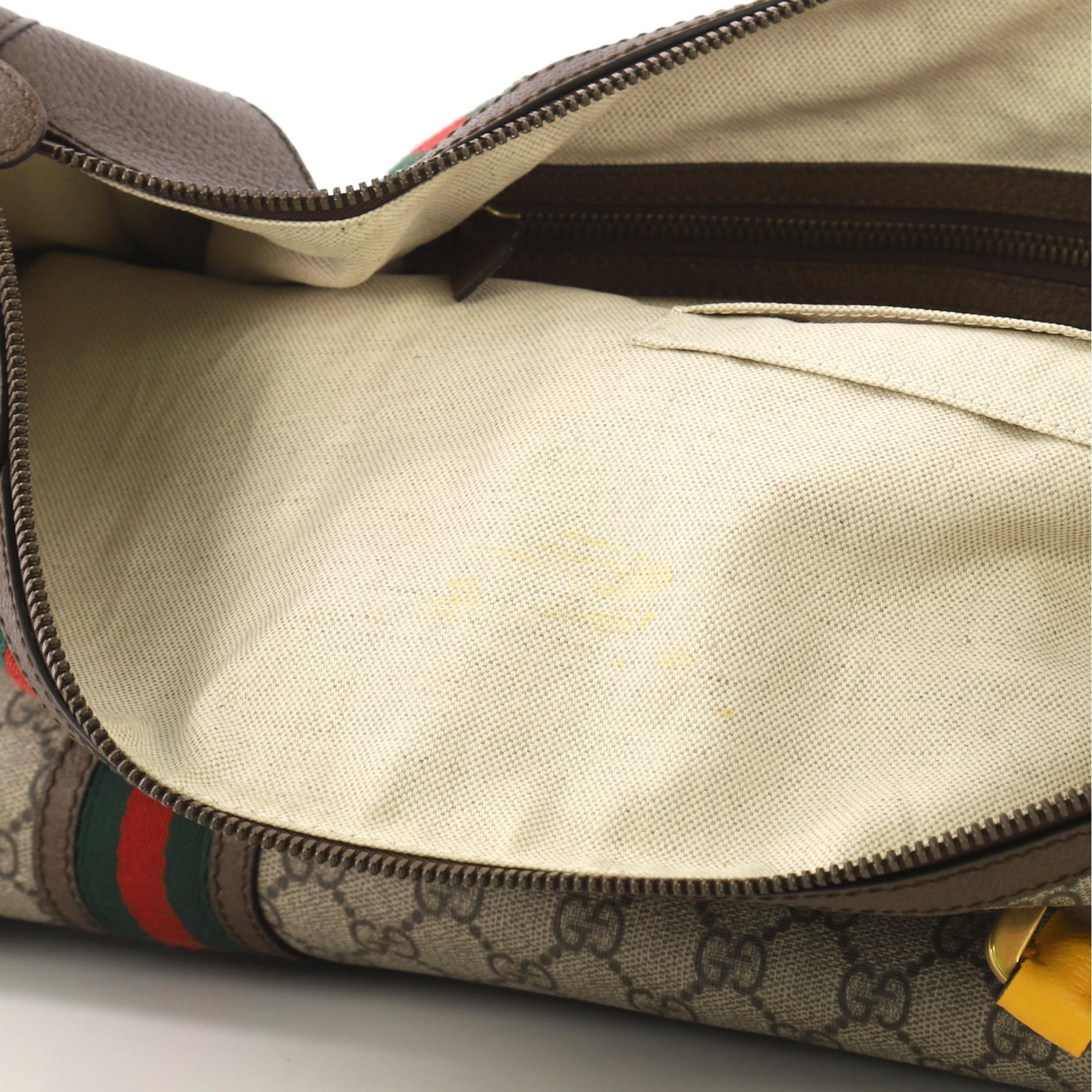 Gucci Web Convertible Duffle Bag GG Coated Canvas Large 2