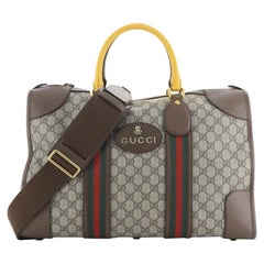 Gucci Web Convertible Duffle Bag GG Coated Canvas Medium