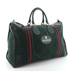Gucci Web Convertible Duffle Bag Suede Large