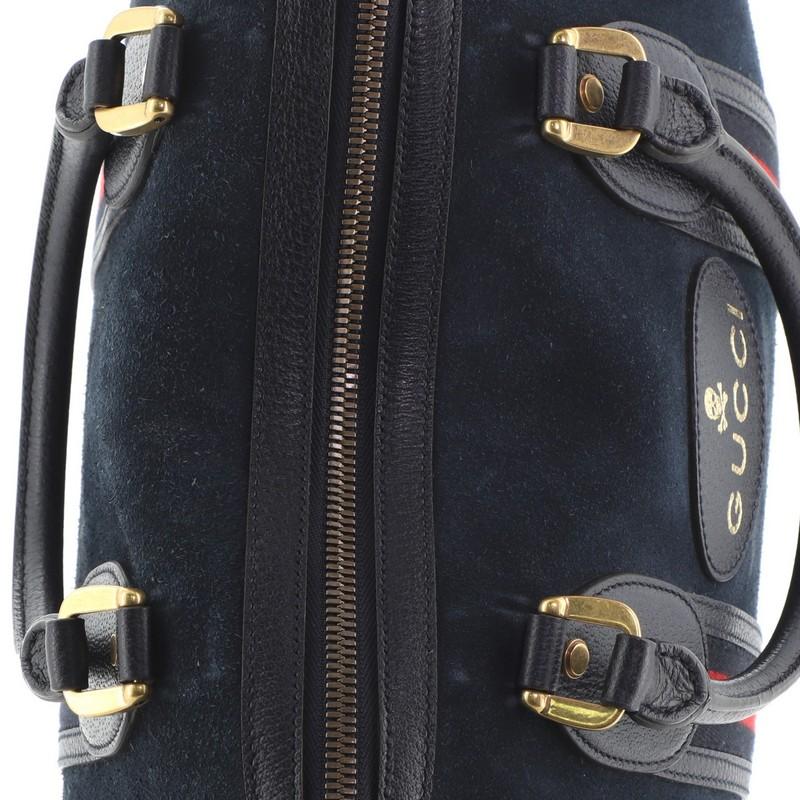 Women's or Men's Gucci Web Convertible Duffle Bag Suede Medium