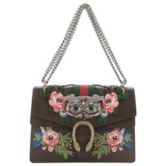 Gucci Web Dionysus Bag Embellished Leather Medium