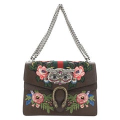 Gucci Web Dionysus Bag Embellished Leather Medium