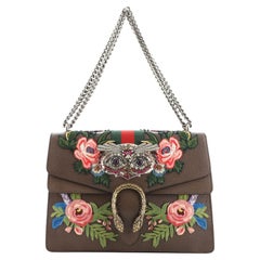 Gucci Web Dionysus Bag Embellished Leather Medium